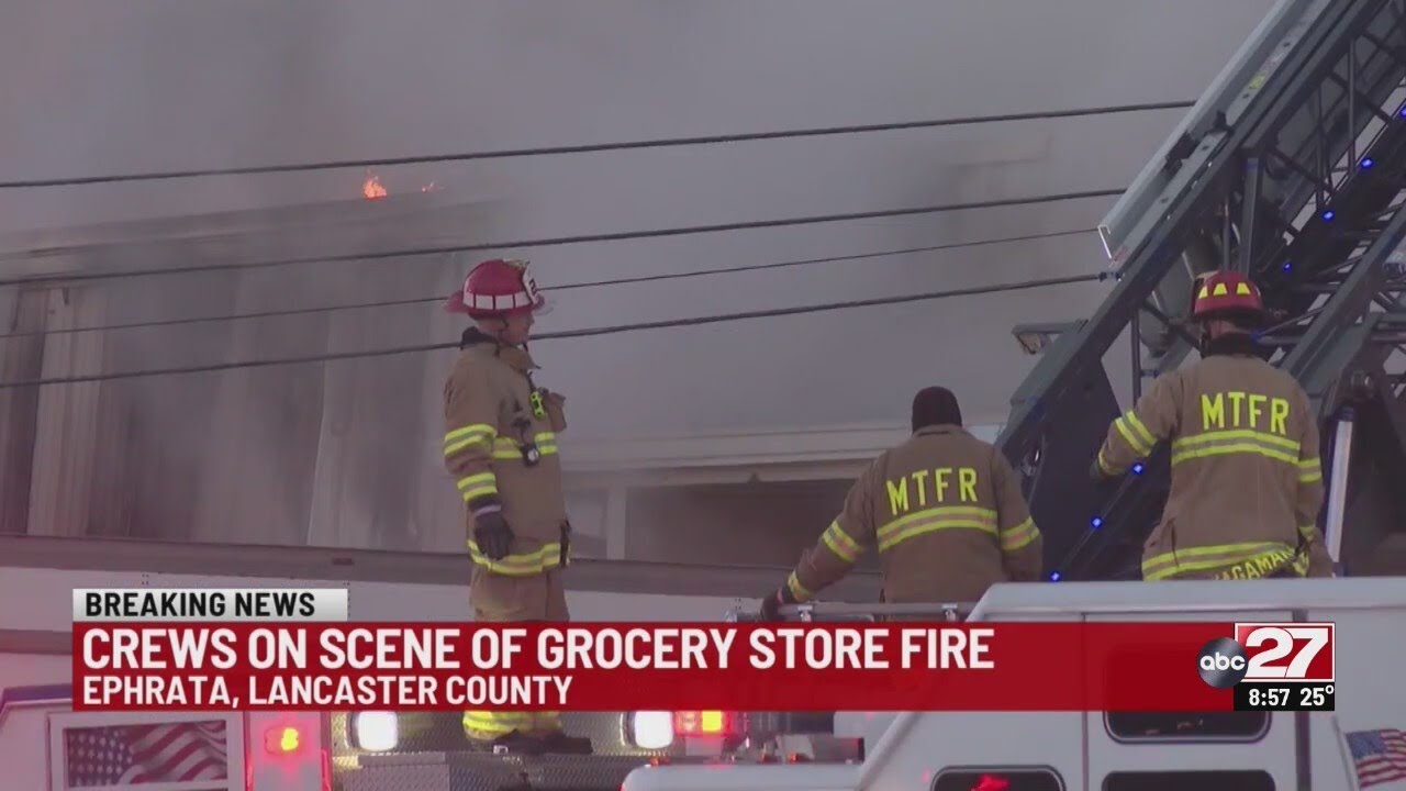 Crews respond to Lancaster County market fire - YouTube