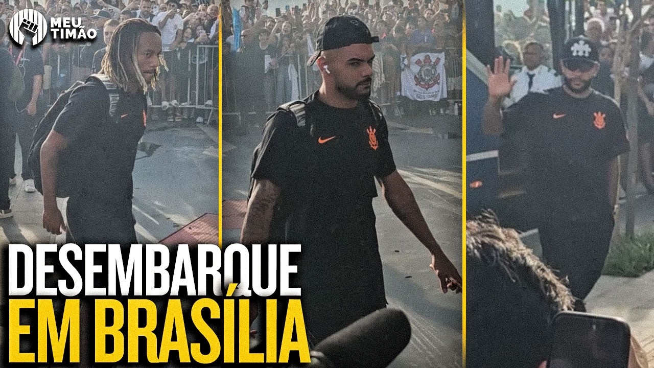 DESEMBARQUE DO CORINTHIANS EM BRASÍLIA PARA A GRANDE FINAL DA SUPERCOPA REI CONTRA O FLAMENGO