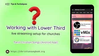Lower Third settings on Presenter | Setup with OBS, vMix & Wirecast | Tamil Christian Songbook screenshot 4