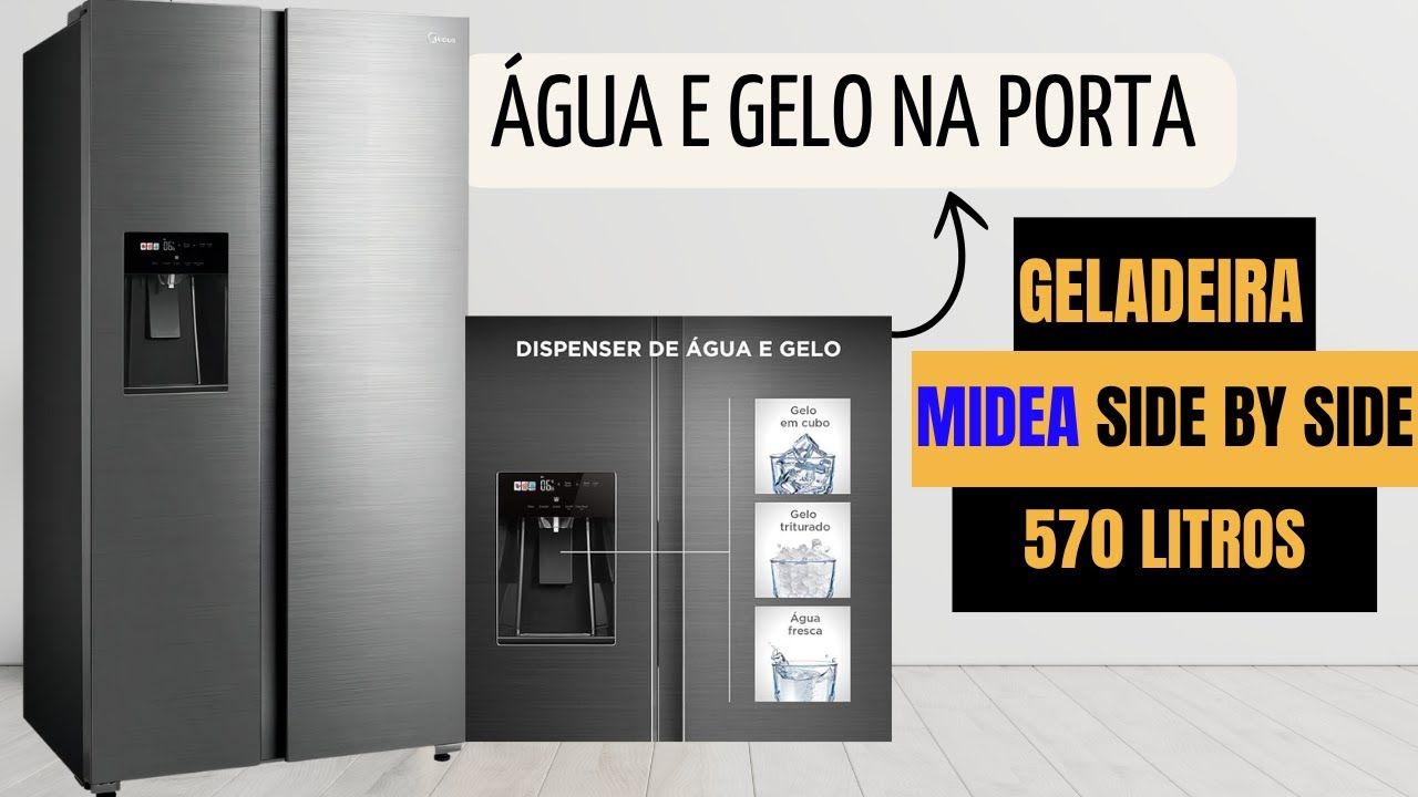 Geladeira Side by Side Midea 570 Litros: Conheça o Monstro da Cozinha!