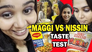 MAGGI VS NISSIN | CUP NOODLES | FOOD WAR @SumairaShaikh