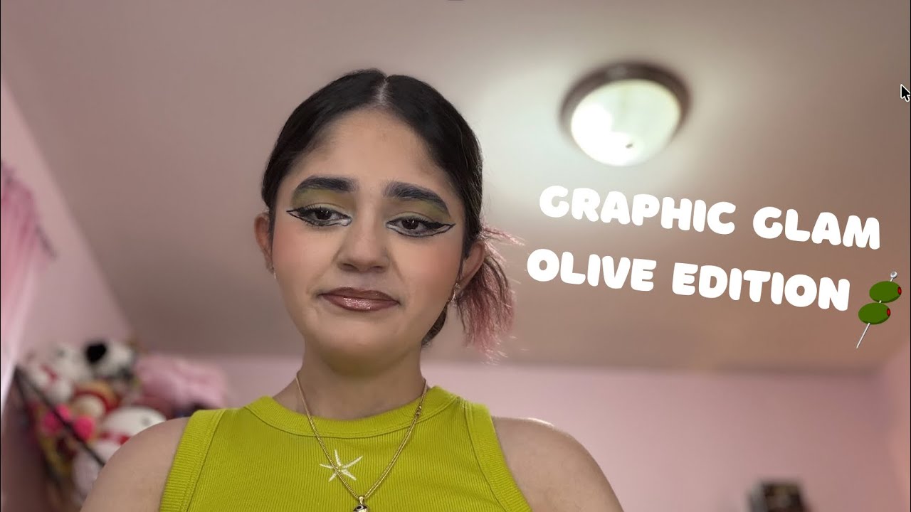 Sharp Graphic Wing + Olive Glam | Full Face Tutorial🫒