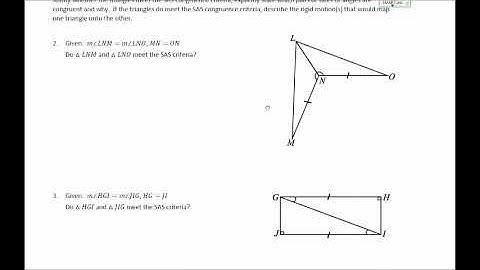 Mod 1 L22 and 23 SAS Congruence Criteria and Other Theorems