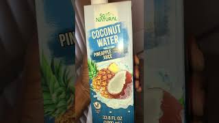 Trying coconut water from so natural foodie water fyp