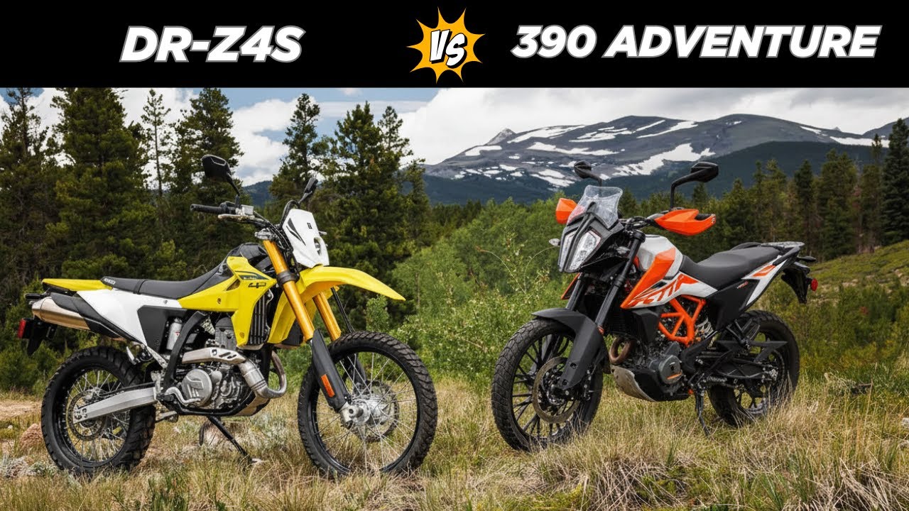 Suzuki DR-Z4S против KTM 390 Adventure 2026 | Полное сравнение мотоциклов двойного назначения