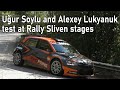 Gp garadge uur soylu and  alexey lukyanuk test at rally sliven stages