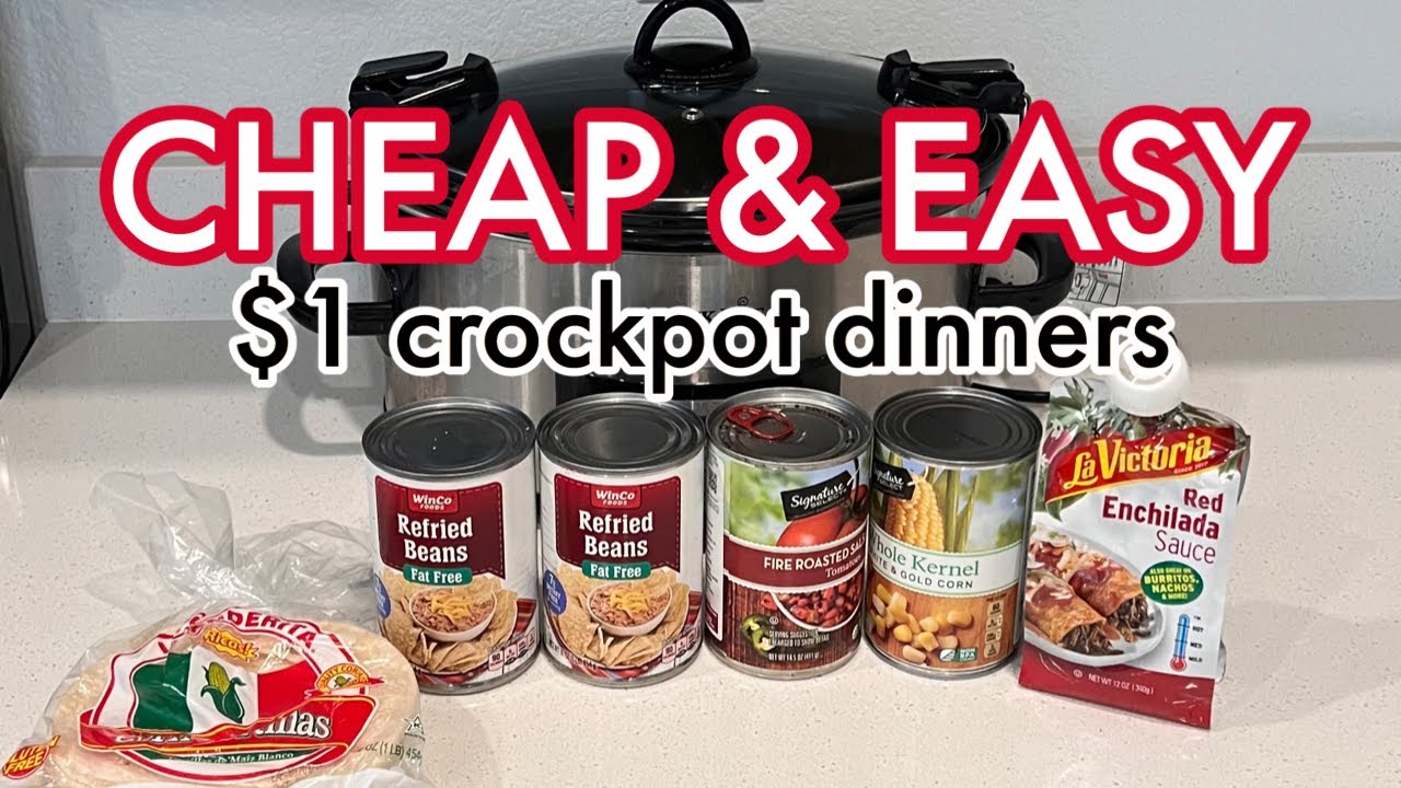 1 MEALS!!! Easy Healthy and Affordable Crockpot Meals Dirt Cheap