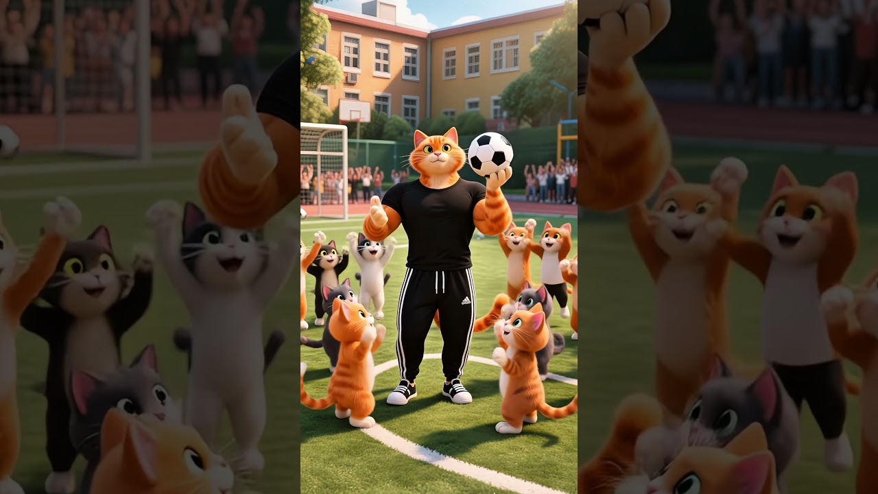 Funny Cat Story 🐱 | The Orange Hero of Cat School