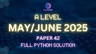 Famous Paper 42 May/June 2025 Python Q1 | A Level Computer Science 9618 Wealth