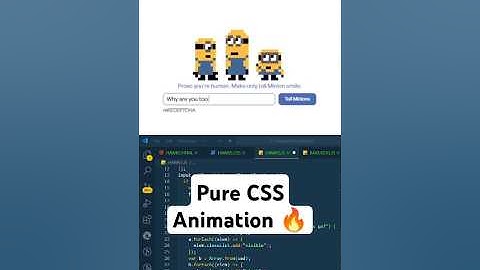 Make Minions Smile CAPTCHA CSS Animation