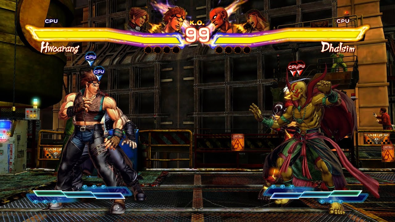 Hwoarang & Lars vs Dhalsim & Ryu! Cool AI Fight!