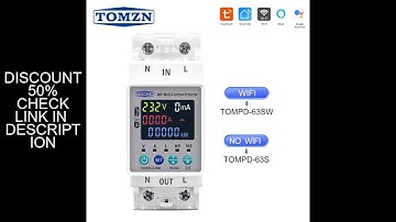 TOMZN 63A 110V 230V  WIFI Smart Switch smartlife Kwh Metering Circuit Breaker Timer with voltage cur
