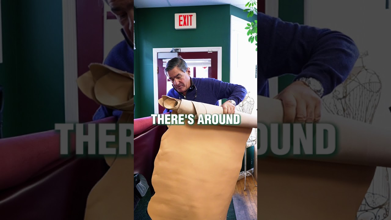 There’s about 60 sqft of leather here!