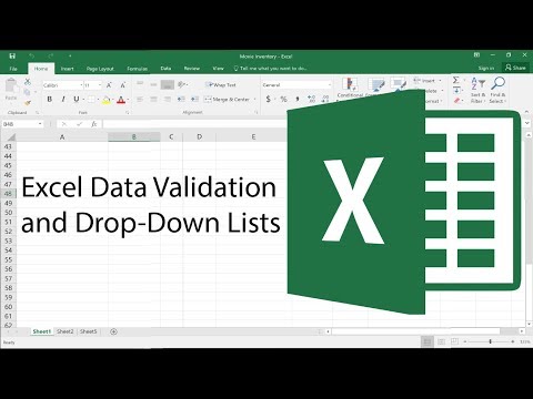 Advanced Excel - Data Validation and Drop-Down Lists