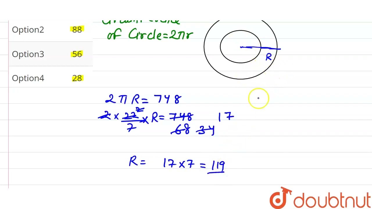 A horse racecourse is in the form of an annular ring whose outer and inner circumferences are 74...