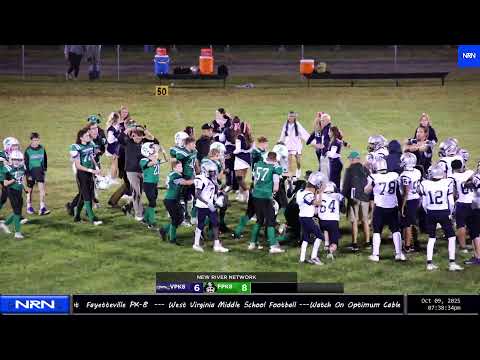Valley PK-8 at Fayetteville PK-8 West Virginia Middle School Football 10/9/25