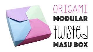 Modular Origami Twisted Masu Box Tutorial - Paper Kawaii