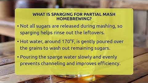 What Is Sparging For Partial Mash Homebrewing? - The Pint Guy