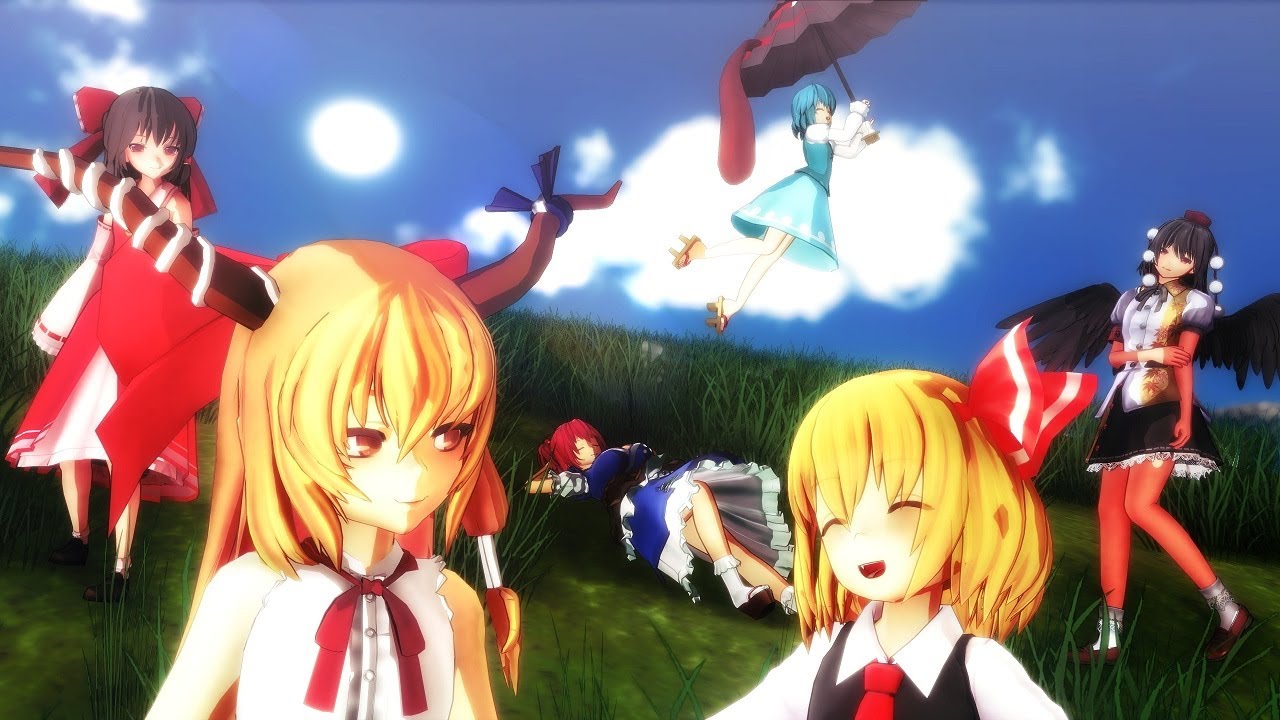 【東方MMD紙芝居】ルーミアと萃香の幻想郷ぷちツアー