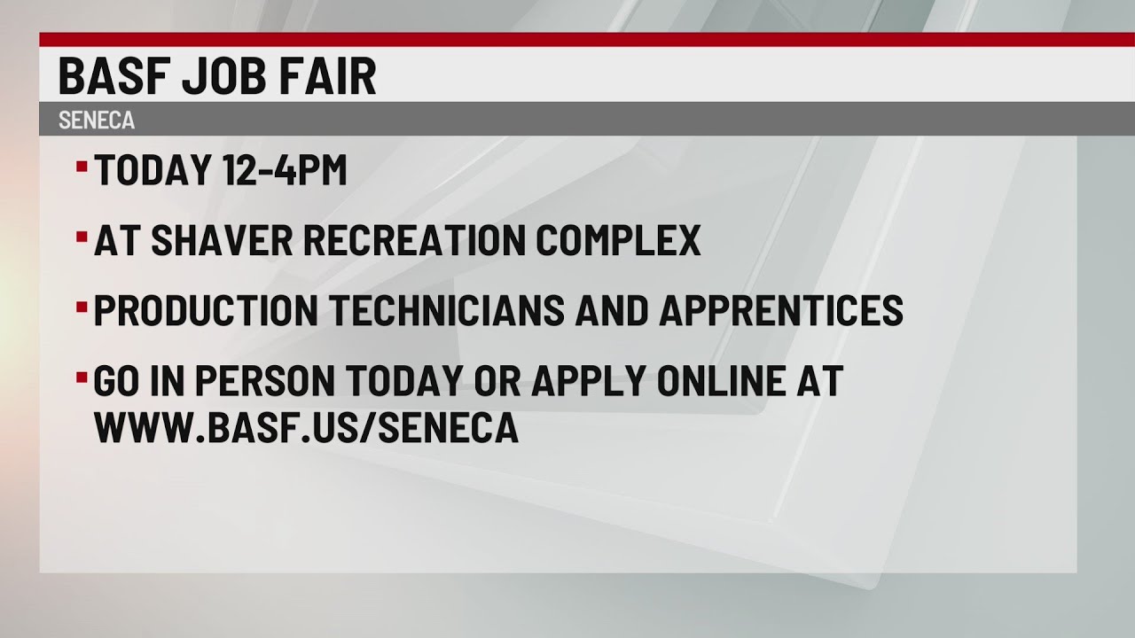 BASF to host job fair in Seneca
