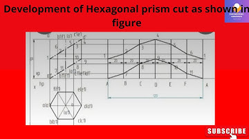 Development of Hexagonal prism cut as shown in figure