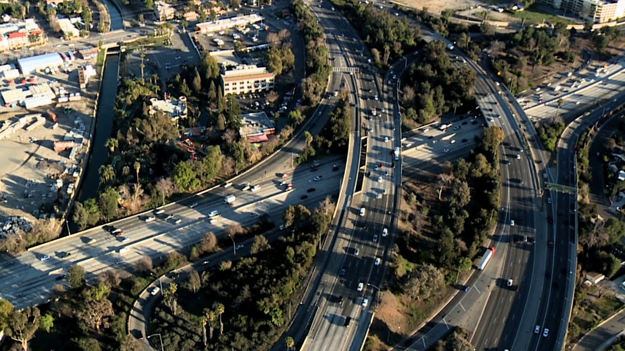 cars and trucks on freeway aerial Stock Footage Free Download YouTube