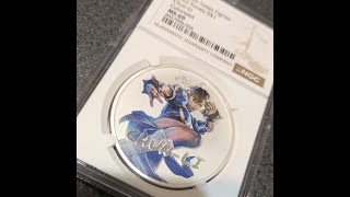 2022年 ツバル ストリートファイター 春麗 純銀 1オンス 銀貨