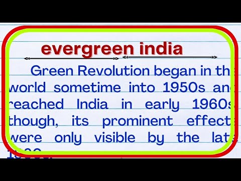 essay on evergreen india in english