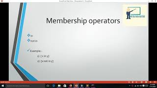 10 Membership and identity operators in python