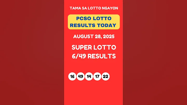 SUPER LOTTO 6/49 DRAW RESULTS TODAY AUGUST 28, 2025