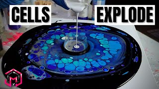 "CELL-TACULAR" Floating Open Cup Acrylic Pour
