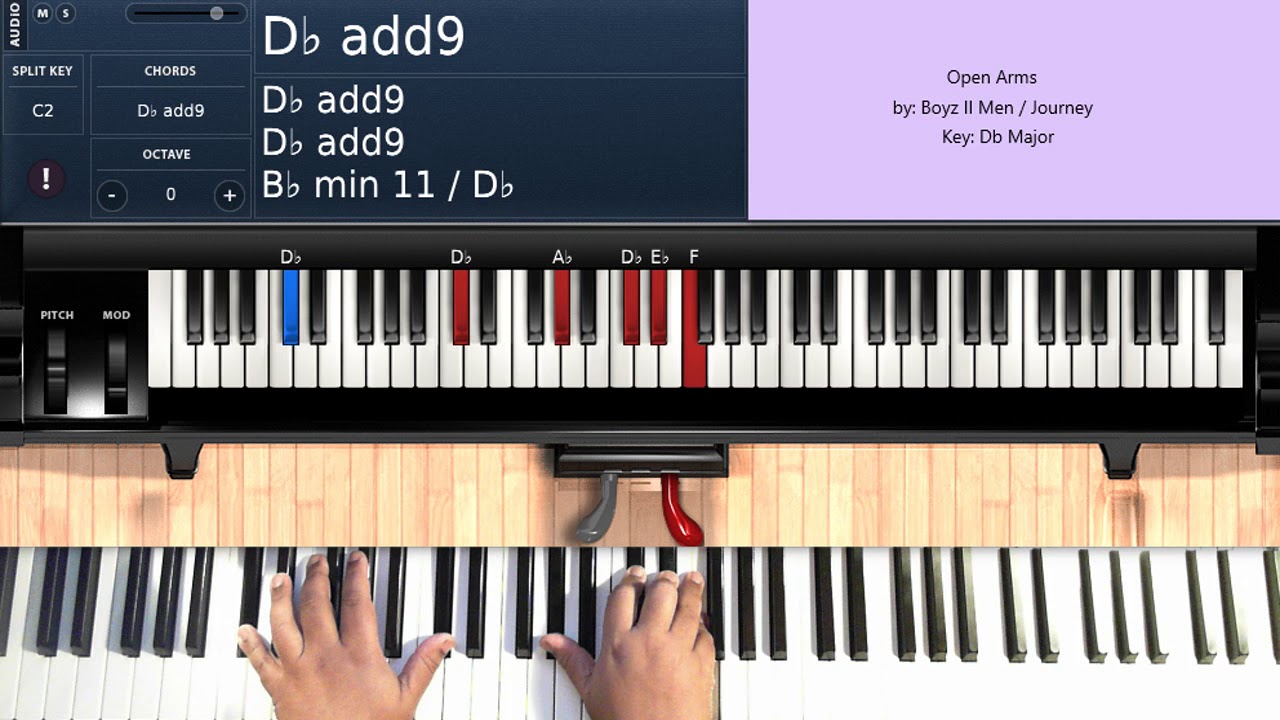 journey open arms piano tutorial