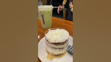 MANGO FLOAT + LATTE #shorts #video #fyp #satisfying #coffee #viral #trending