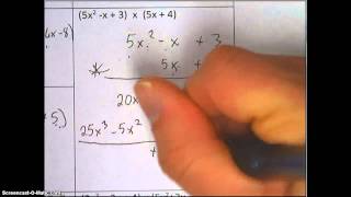 SPHS Pre-AP Algebra 2: +, -, & x for Polynomials