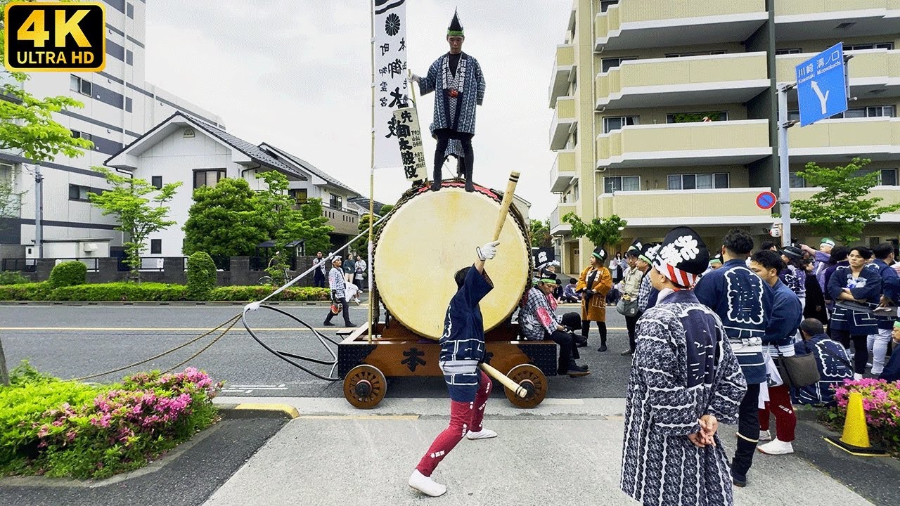 【 くらやみ祭 】暁に大太鼓が轟く !!! 美しい一打の数々　神輿還御（おかえり）　府中 大國魂神社