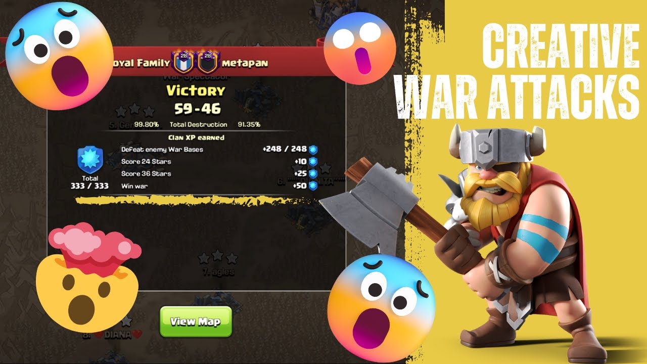 Creative War Attacks 🔥😱 | Clan War Highlights | 