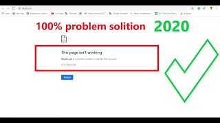 This page isn't working, HTTP ERROR 500