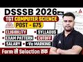 DSSSB TGT Computer Science Vacancy 2026 | Complete Eligibility, Syllabus & Exam Pattern