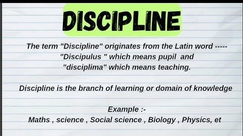B.ed notes on Discipline| Understanding discipline and subjects #bbmku #bedexam #vbu #discipline