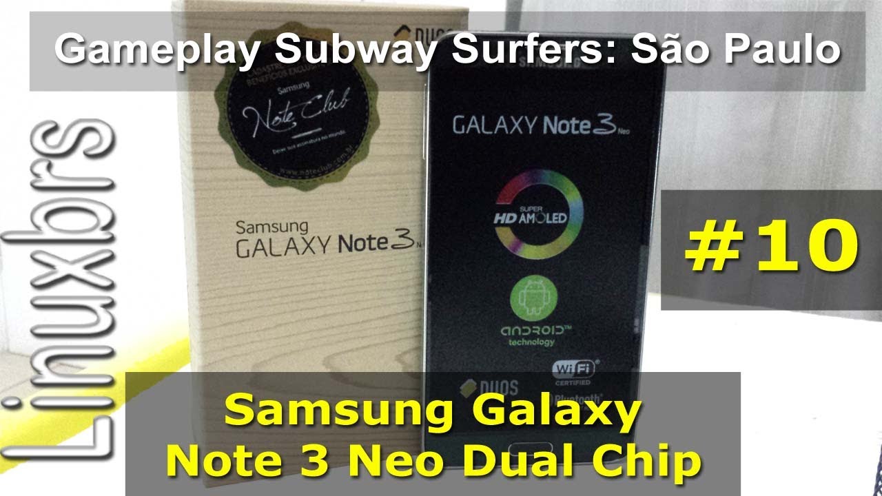 Gameplay Android - Subway Surfers São Paulo - Galaxy Note 3 Neo - PT-BR - Brasil