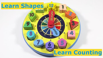 Teach Kids Shapes, 123s, Clock Time - Best Toy Learning Videos for Kids - Educational Preschool
