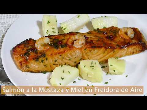 Air Fryer Salmon Fillets with Honey Mustard