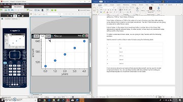 Exponential Regression using TI nspire