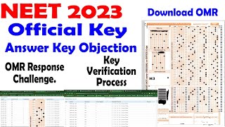 NEET 2023 OMR Sheet Download & Official Key Verification Process