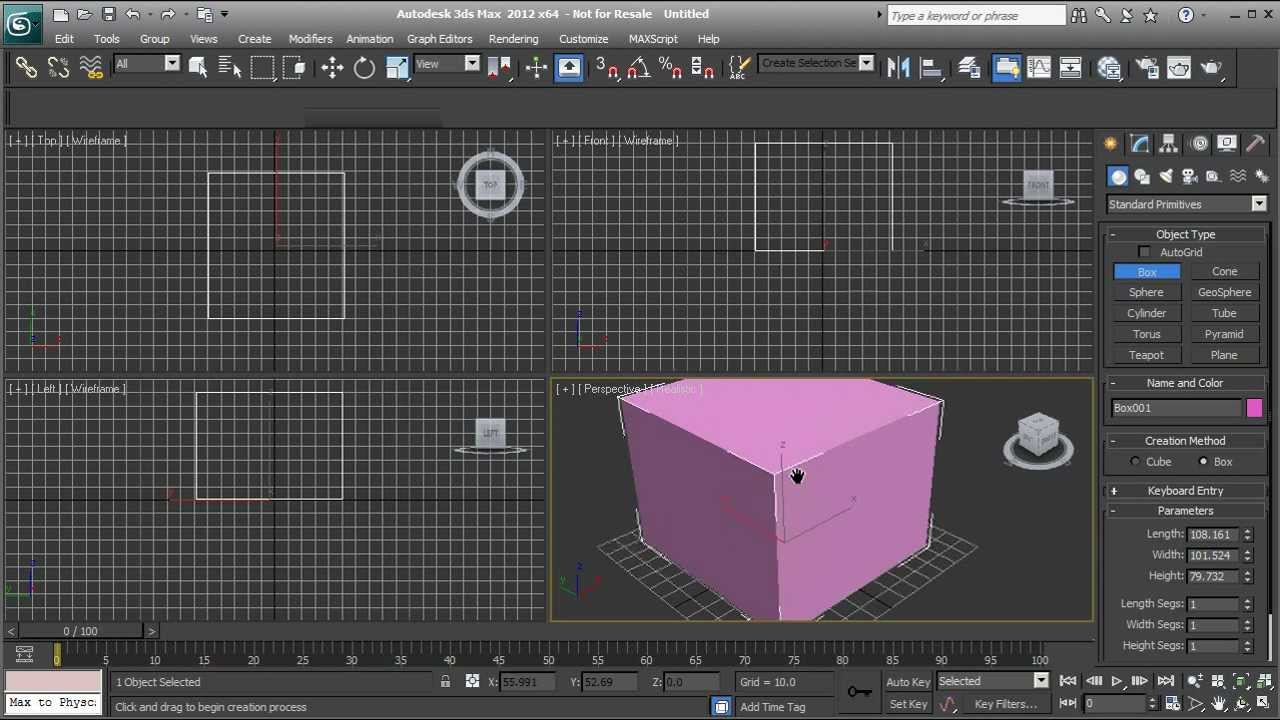 karakterisere molekyle hvede Introduction to Modeling in 3ds Max 2012 Tutorial - Introduction to  editable geometry - YouTube