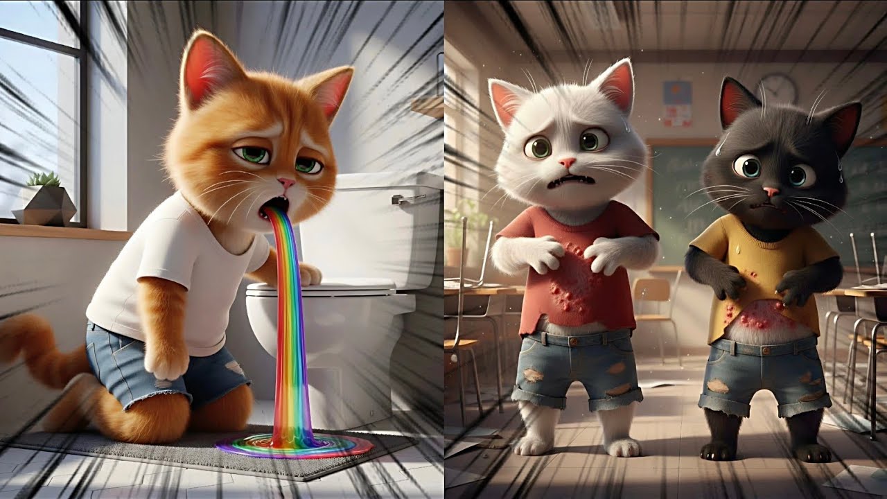 Special 1 Hour Video Collection || Kittens Gets Allergic And Food Poisoning From Rainbow Ice Cream.