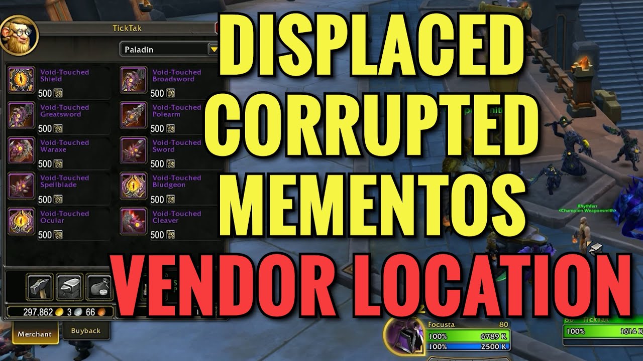 Where To Buy Gear With Displaced Corrupted Mementos (WoW TWW)