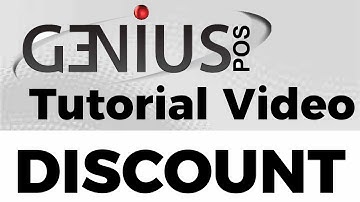 Genius POS Advance Tutorial 22 setting- Discount