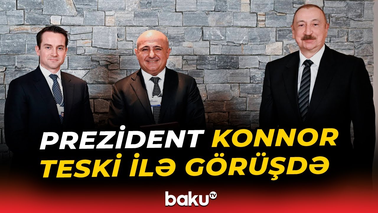 İlham Əliyev Davosda "Brookfield Asset Management" şirkətinin prezidenti ilə görüşüb - Baku TV