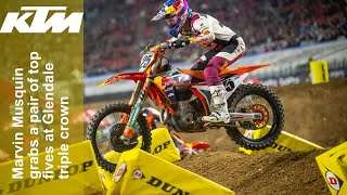 Marvin Musquin grabs a pair of top fives at Glendale triple crown SX 2022 (KTM News with subtitles)